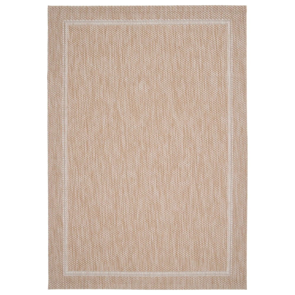 Fargotex Světle hnědý zahradní koberec Grano Frame 200 x 290 cm Fargotex