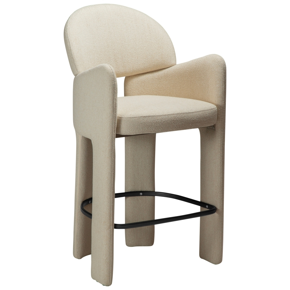 ​​​​​Dan-Form Krémově bílá bouclé barová židle Aole 69 cm ​​​​​Dan-Form