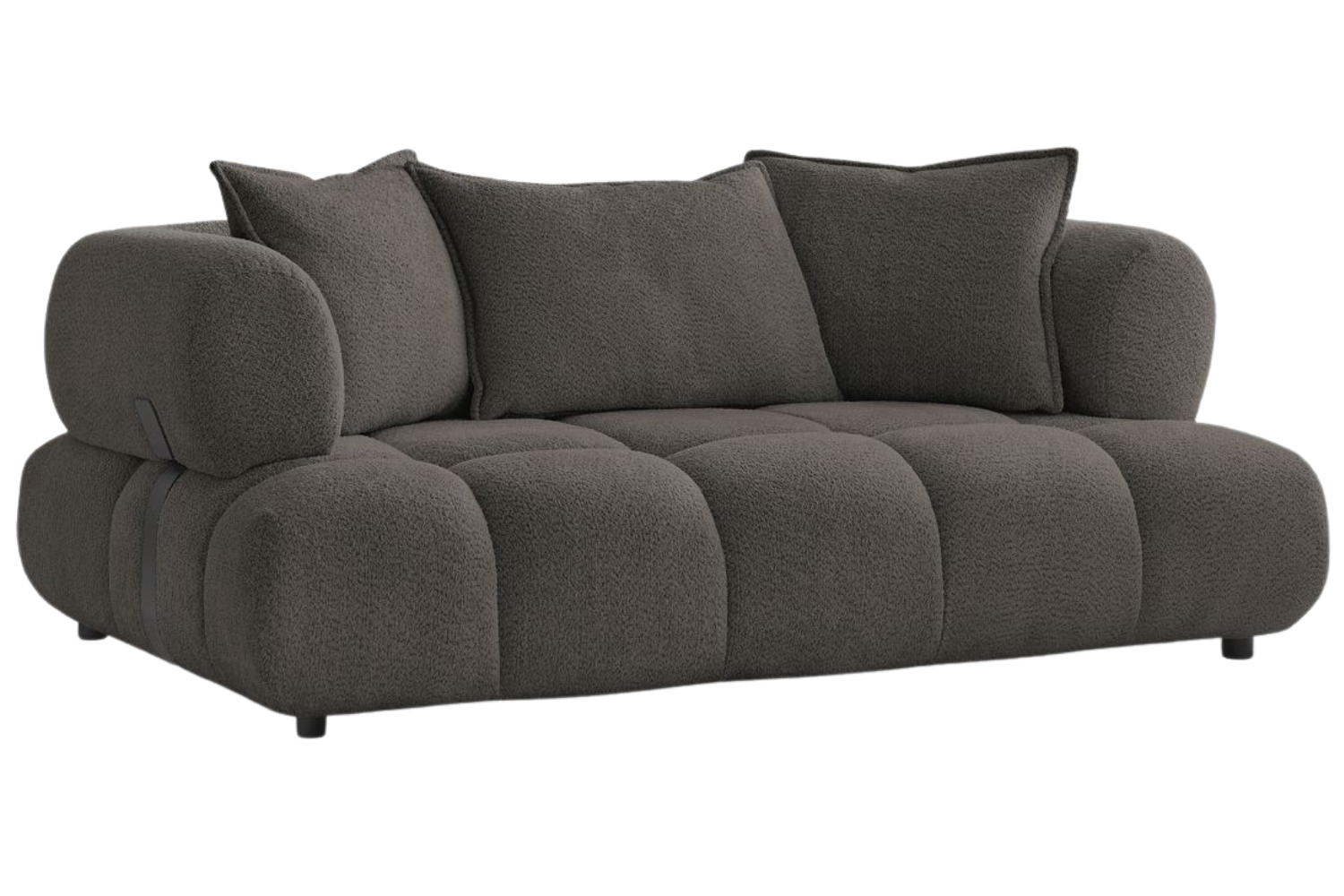 Bobochic Paris Hnědá bouclé dvoumístná pohovka Alya 212 cm Bobochic Paris