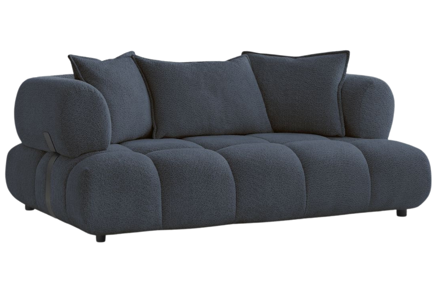 Bobochic Paris Tmavě modrá bouclé dvoumístná pohovka Alya 212 cm Bobochic Paris