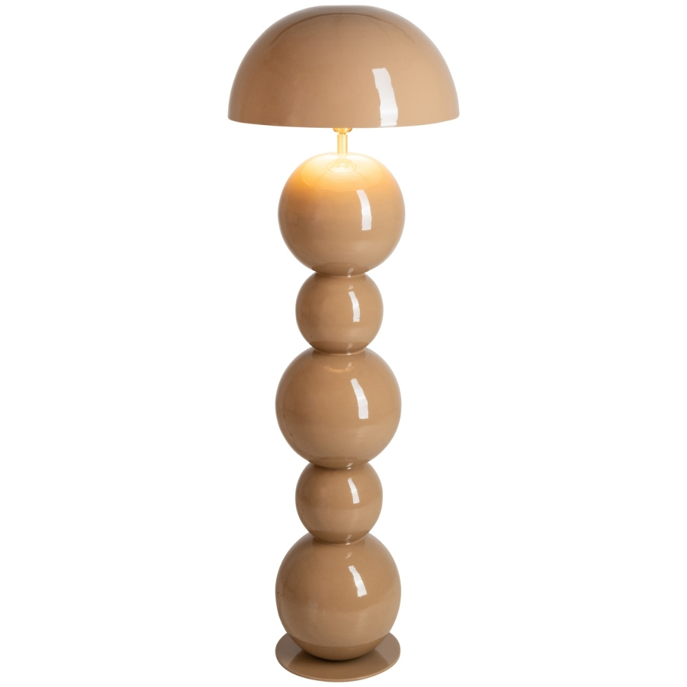 Richmond Béžová kovová stojací lampa Hasden 135 cm Richmond