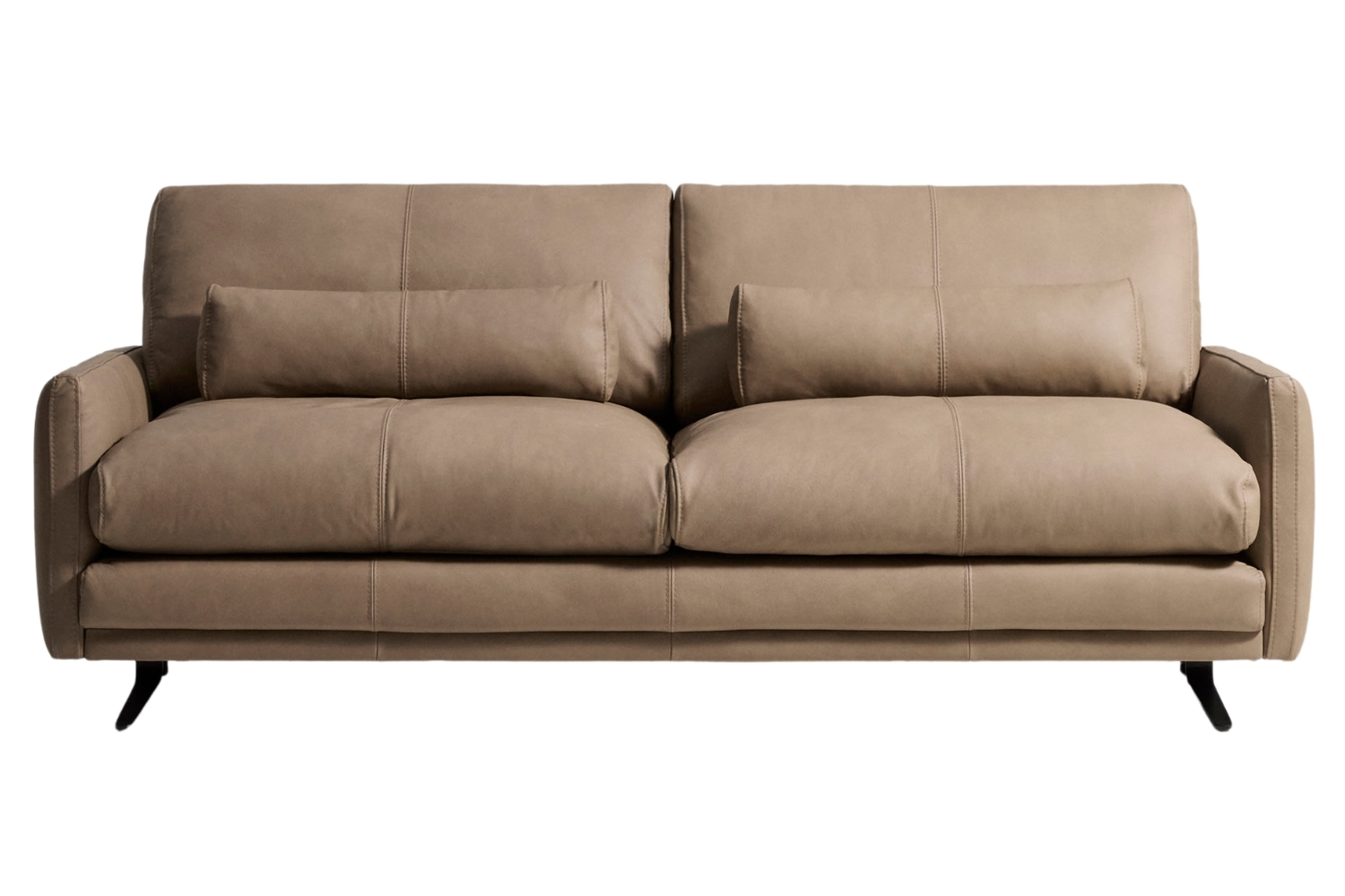 Kave Home Hnědá kožená dvoumístná pohovka Veliro 210 cm Kave Home