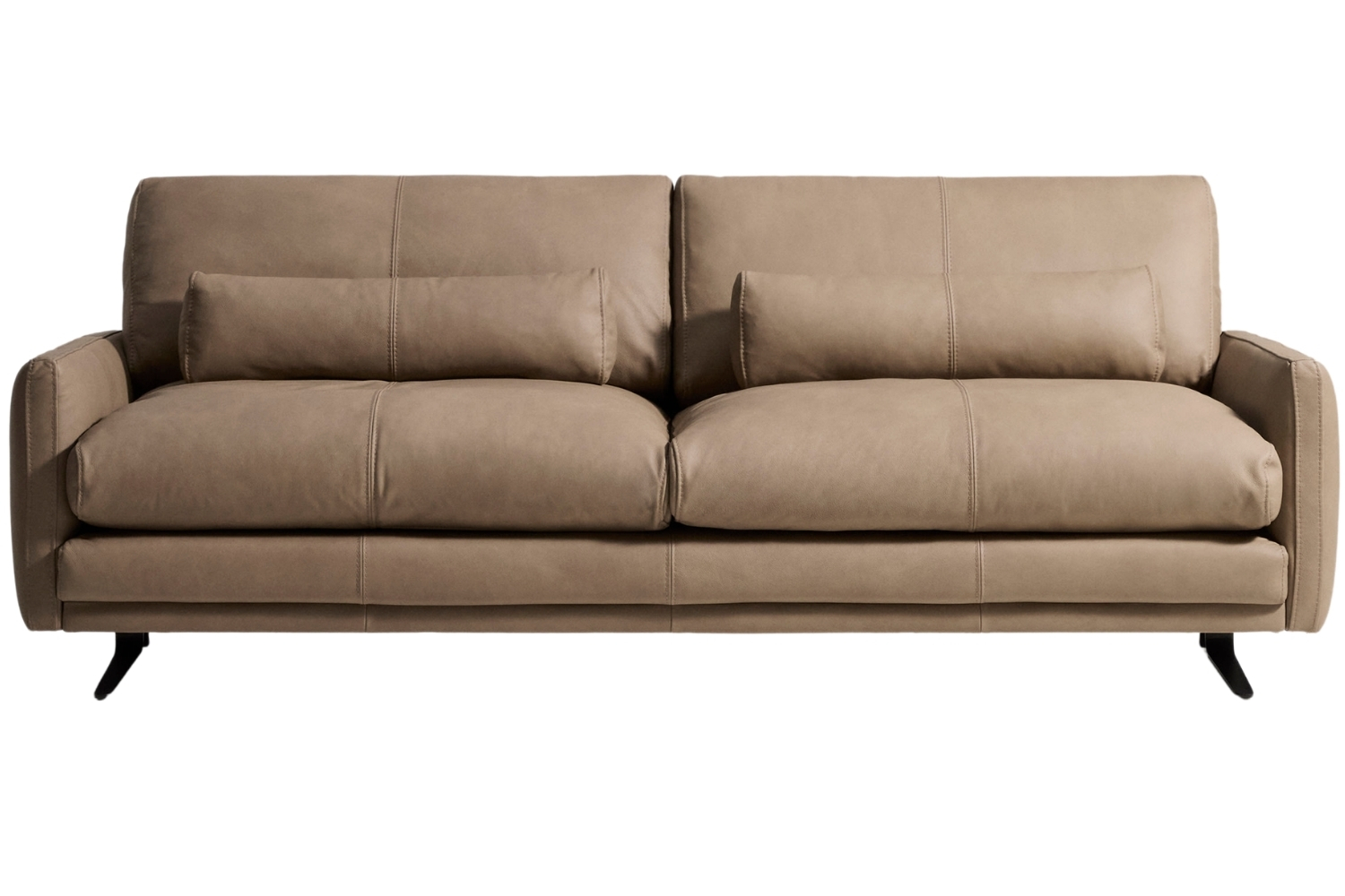 Kave Home Hnědá kožená trojmístná pohovka Veliro 240 cm Kave Home