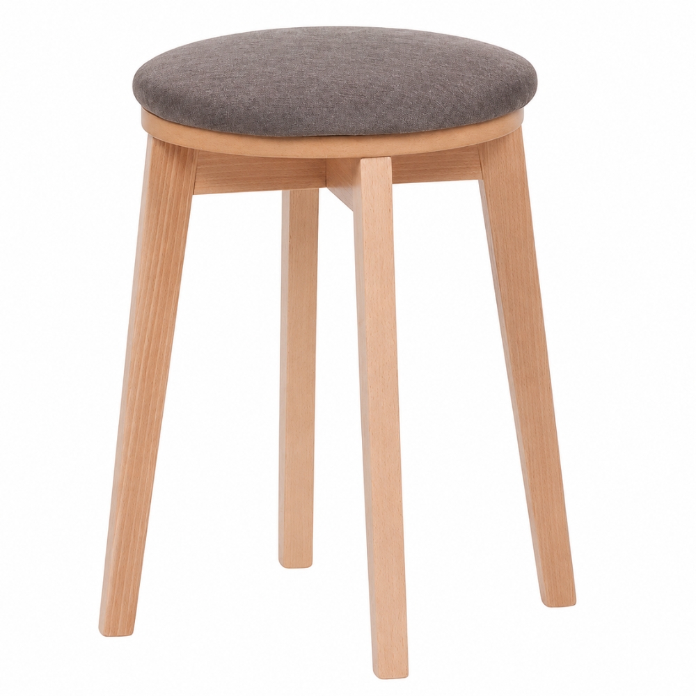 FormWood Dubová stolička Tabonta 50 cm se šedým sedákem FormWood