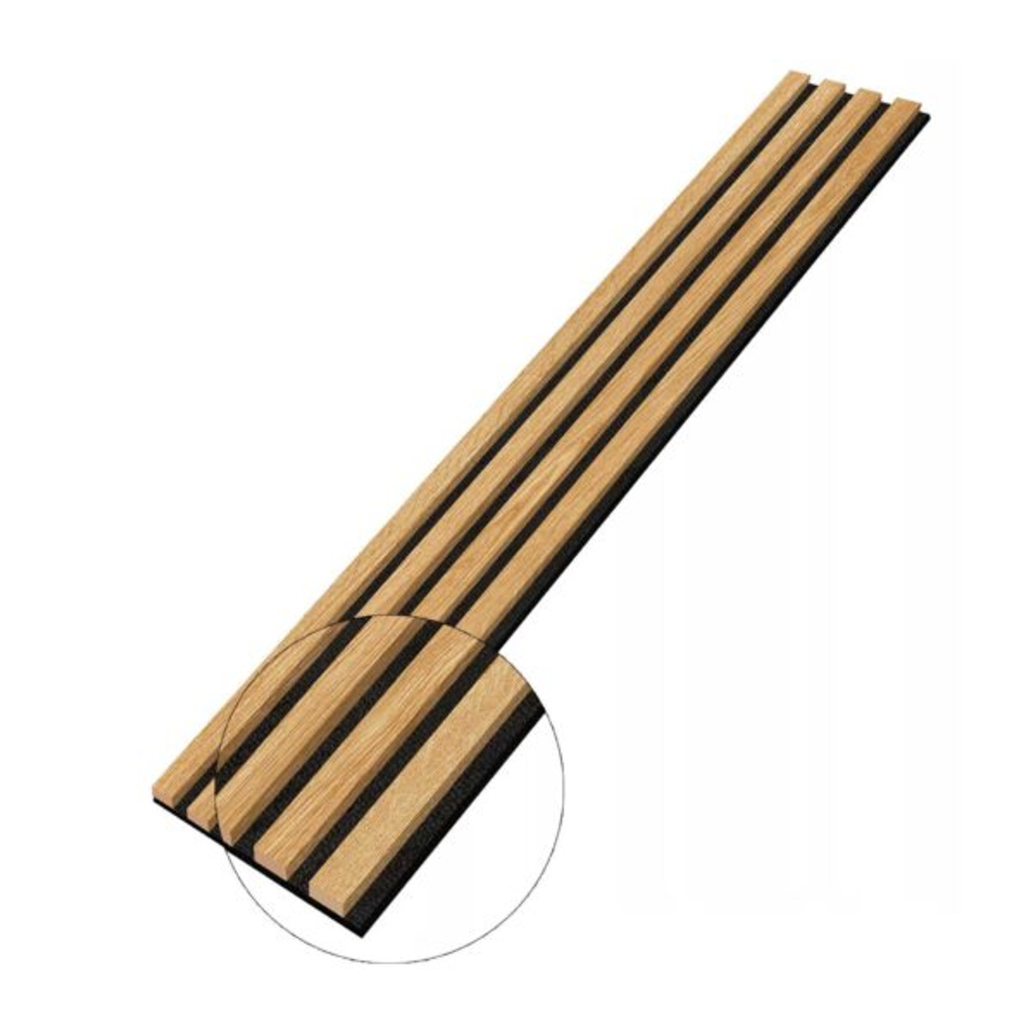 Designový akustický panel Dub Windsor - 18 cm - 4 lamely