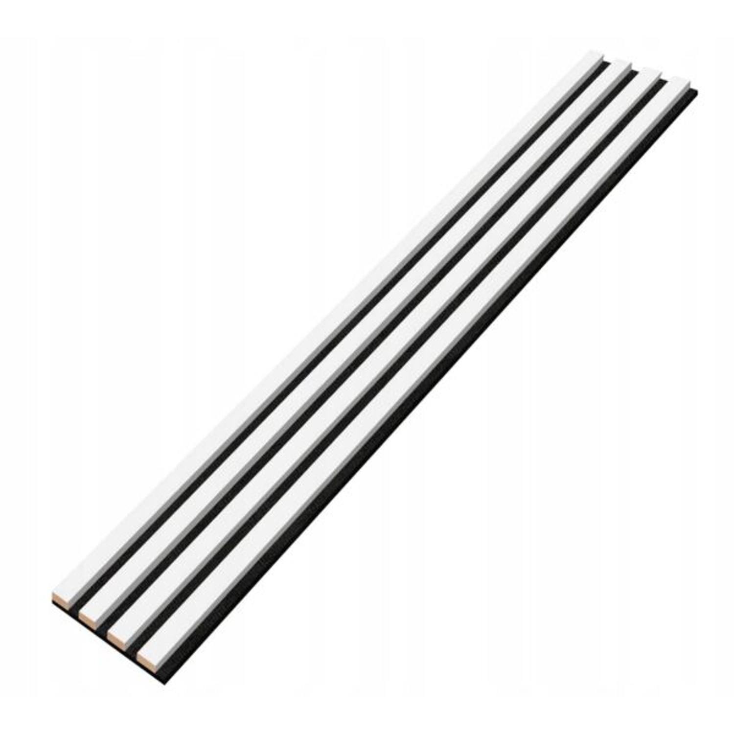 Designový akustický panel - bílá - 18 cm - 4 lamely