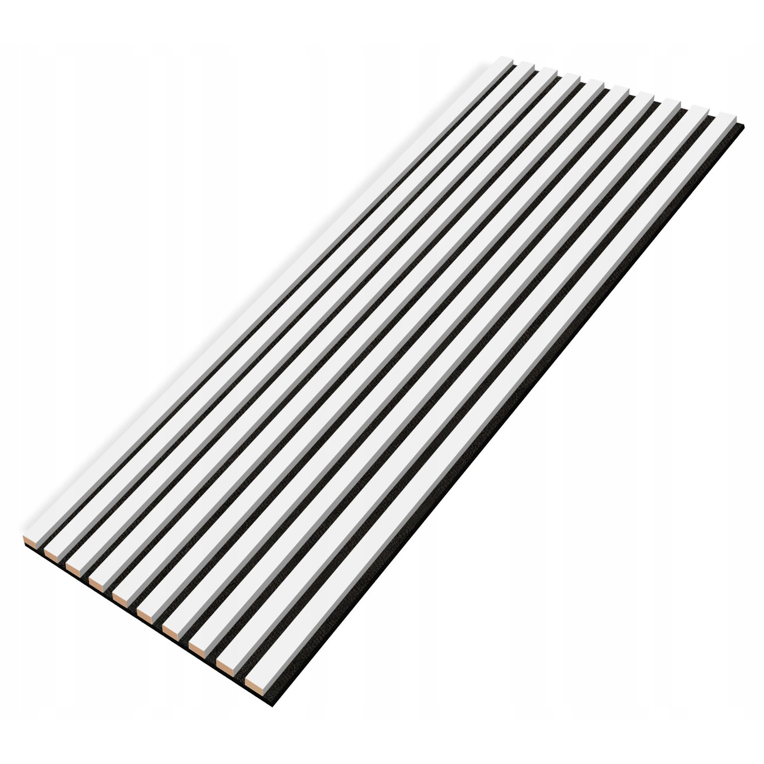 Designový akustický panel - bílá - 46 cm - 10 lamel