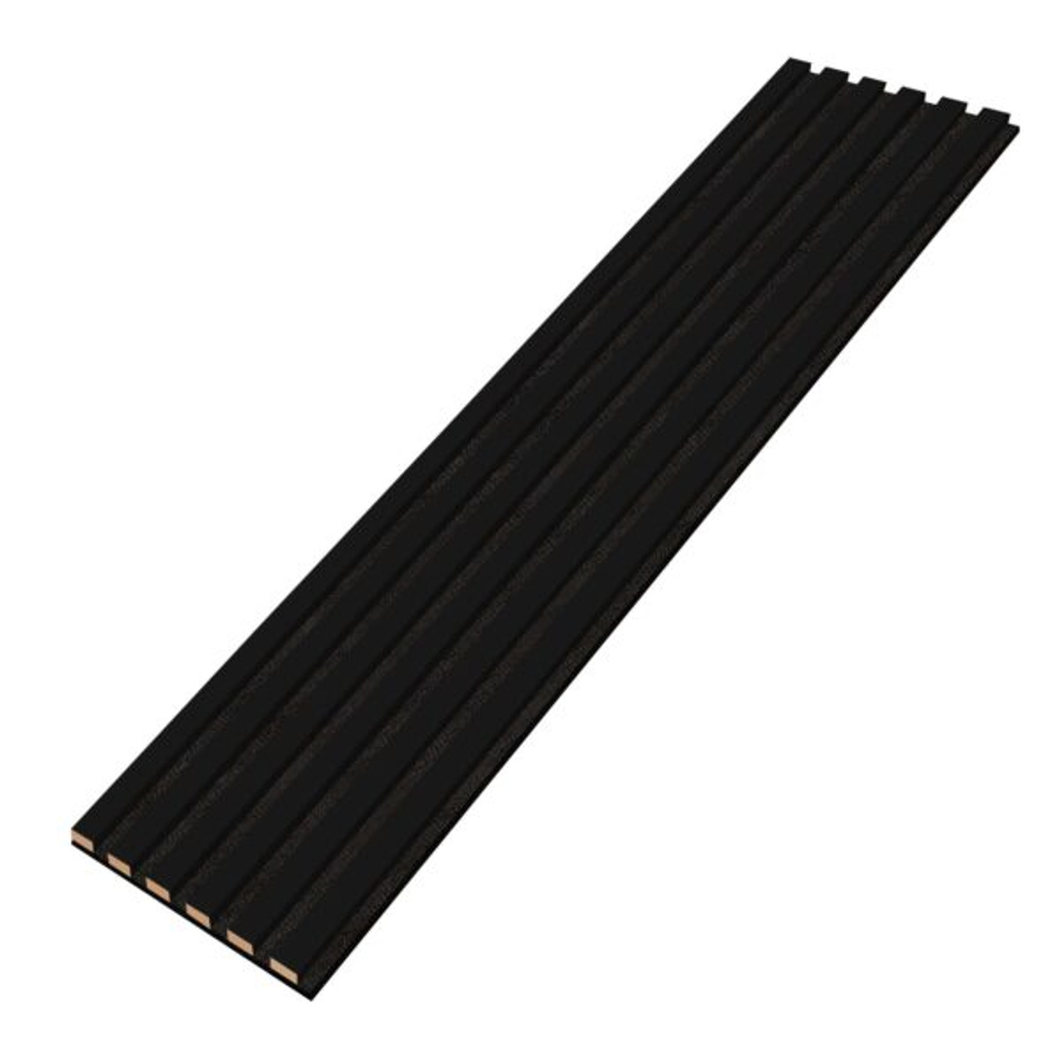 Designový akustický panel - černá - 28 cm - 6 lamel
