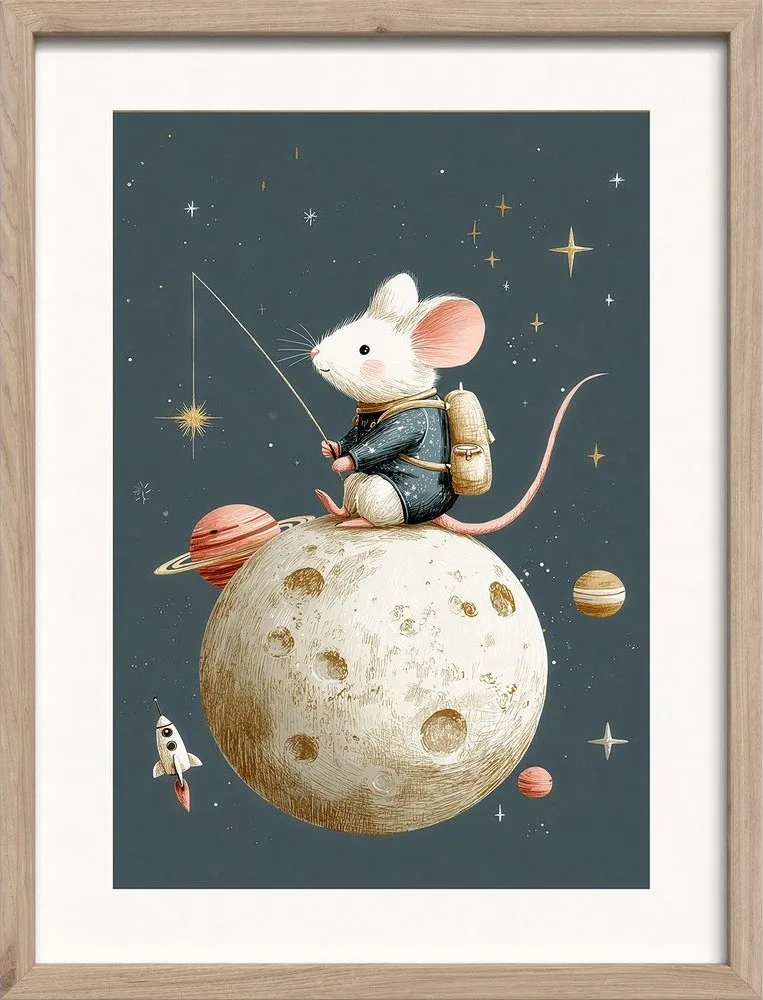 Dětský obrázek 30x40 cm Astro Mouse – Styler