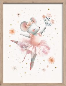 Dětsk&yacute; obr&aacute;zek 30x40 cm Mouse Ballerina &ndash; Styler Styler
