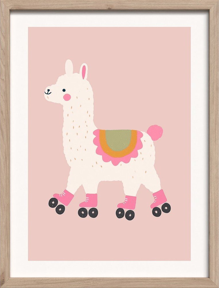 Dětský obrázek 30x40 cm Roller Llama – Styler Styler