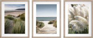 Ti&scaron;těn&eacute; obrazy v sadě 3 ks s r&aacute;mem 30x40 cm Tranquil &ndash; Styler Styler