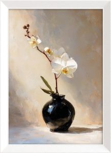 Ti&scaron;těn&yacute; obraz s r&aacute;mem 56x75 cm White Orchid &ndash; Styler Styler