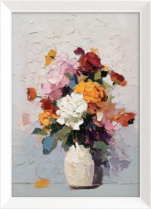 Ti&scaron;těn&yacute; obraz s r&aacute;mem 56x75 cm White Vase &ndash; Styler Styler
