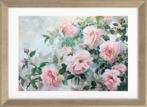 Ti&scaron;těn&yacute; obraz s r&aacute;mem 75x56 cm Blooming Roses &ndash; Styler Styler