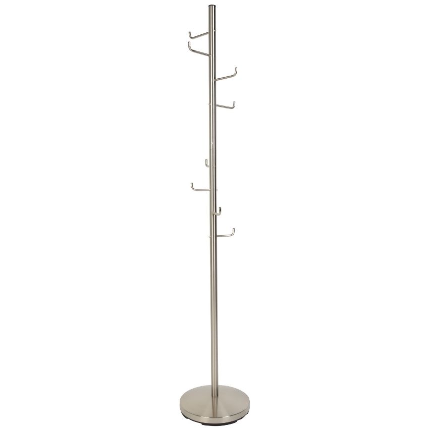 Housecraft Living Stříbrný kovový stojací věšák Hooked 172 cm Housecraft Living