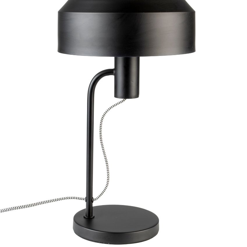 White Label Černá kovová stolní lampa WLL LANDON White Label