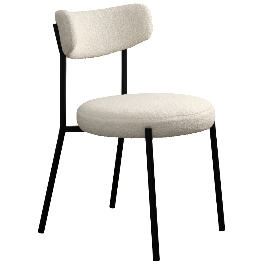 Unique Furniture Bílá čalouněná jídelní židle Gimli Unique Furniture