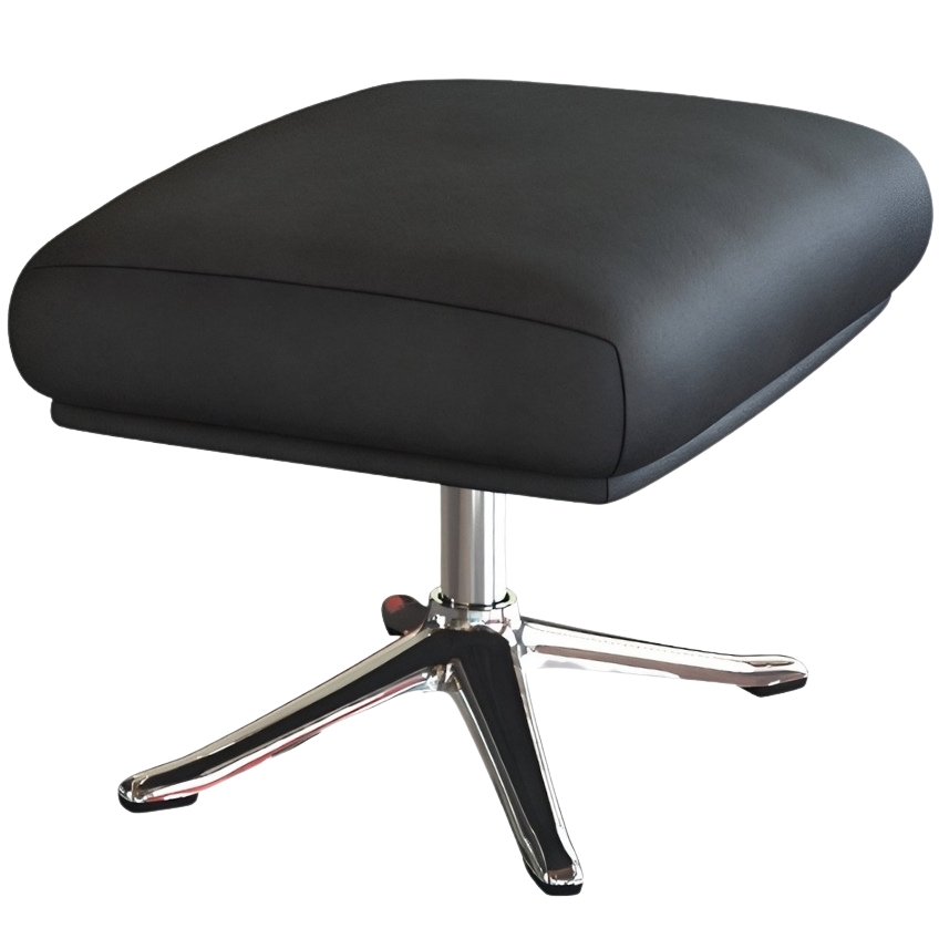 Černá kožená podnožka FLEXLUX SINI 54 x 41 cm Flexlux