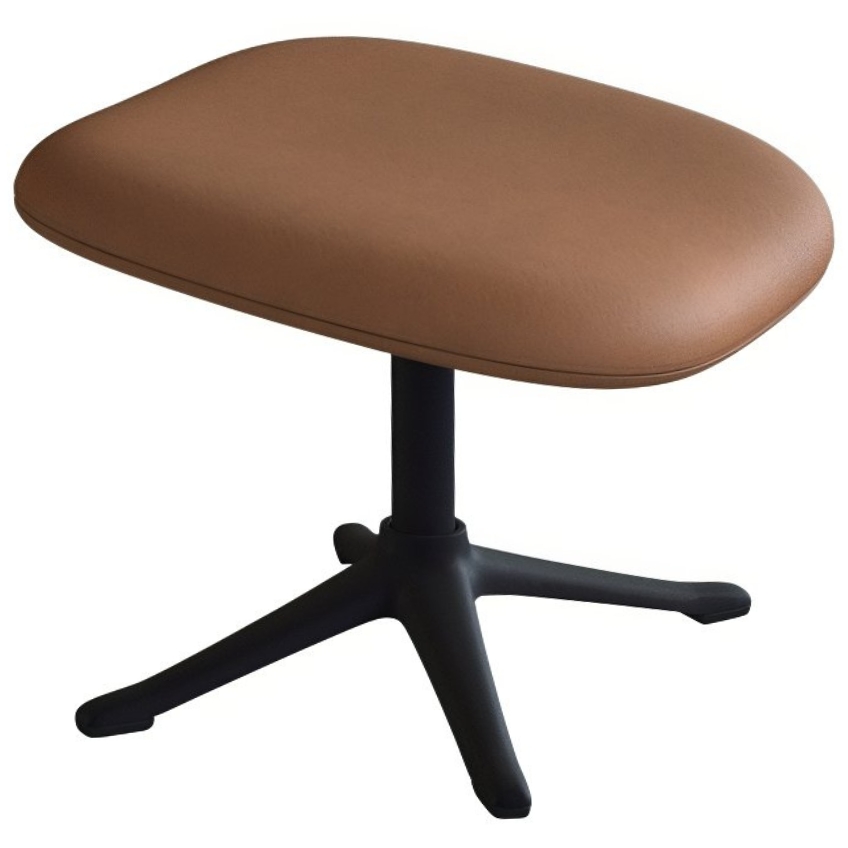 Koňakově hnědá kožená podnožka FLEXLUX STILO III 50 x 45 cm Flexlux
