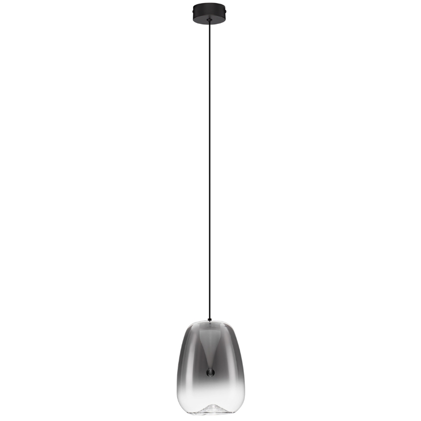 Kouřově šedé skleněné závěsné LED světlo Nova Luce Oblo 16 cm Nova Luce