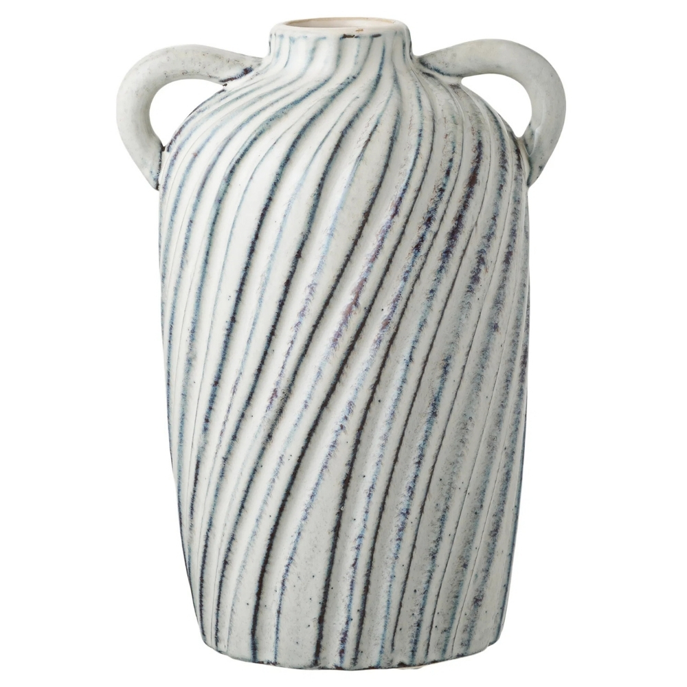 Nordic Living Bílá keramická váza Antic 22 cm Nordic Living