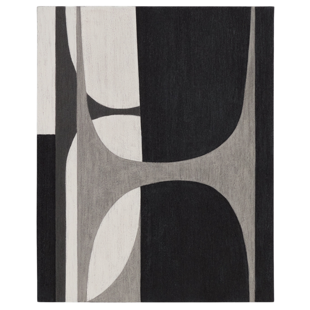 Kave Home Černobílý abstraktní obraz Onure 100 x 80 cm Kave Home