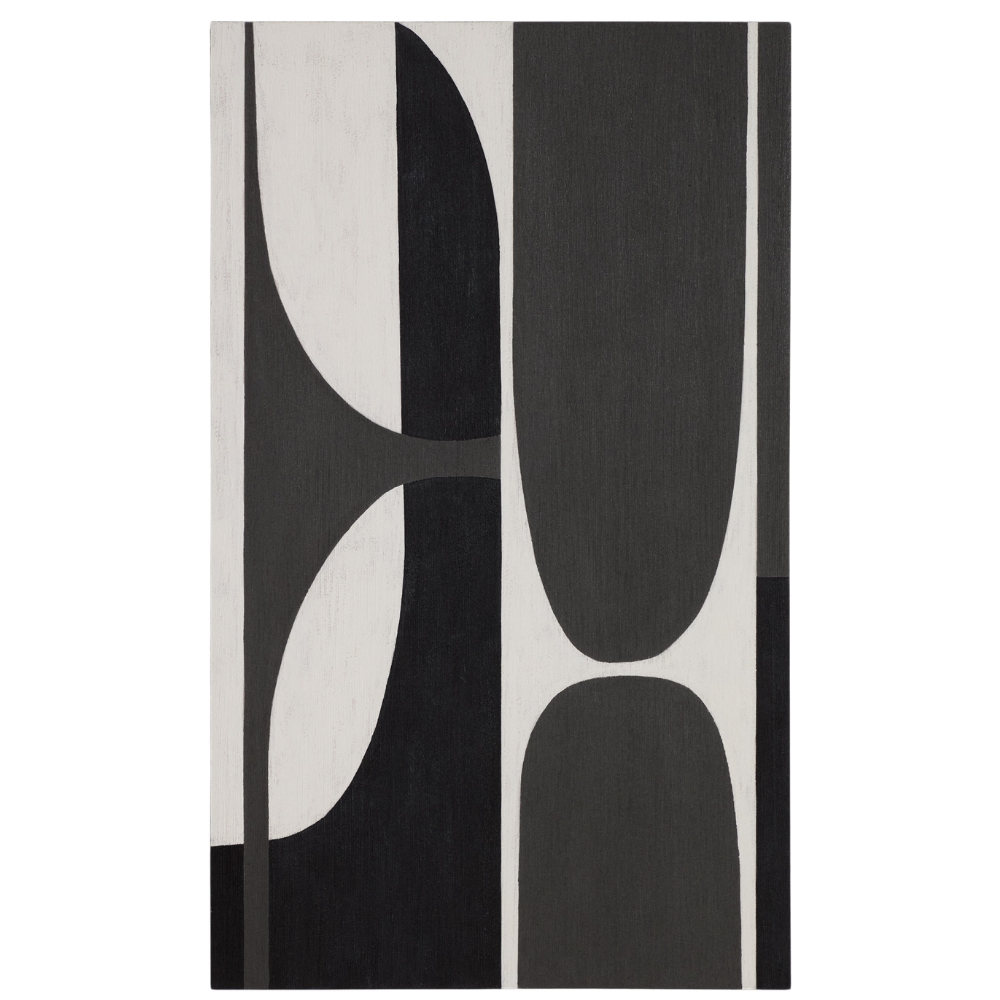 Kave Home Černobílý abstraktní obraz Onure 200 x 120 cm Kave Home