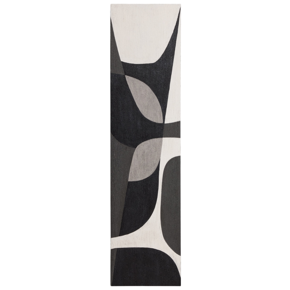 Kave Home Černobílý abstraktní obraz Onure 180 x 45 cm Kave Home