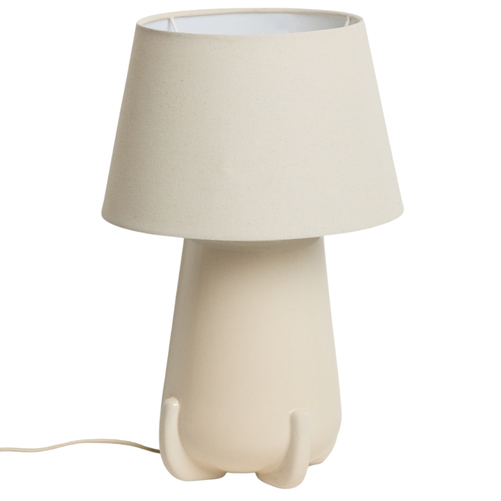 Kave Home Béžová keramická stolní lampa Odra Kave Home