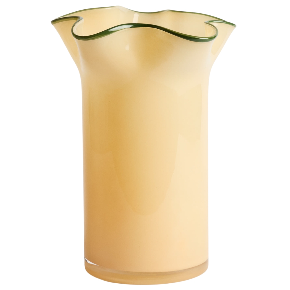 Kave Home Žlutá skleněná váza Endasi 31 cm Kave Home