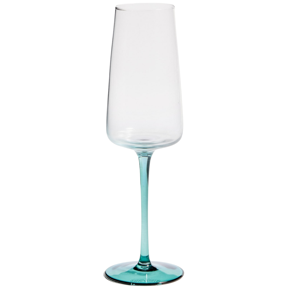 Kave Home Zelená sklenička na sekt  Irides 315 ml Kave Home