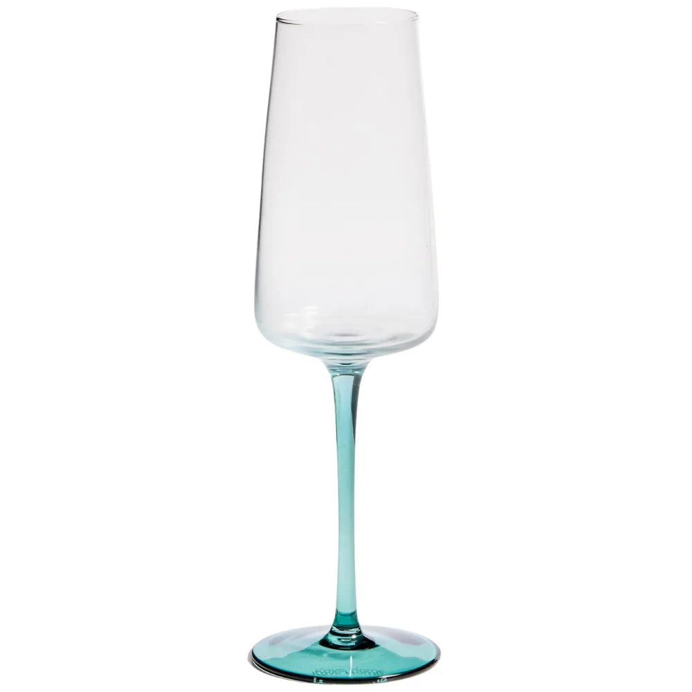 Kave Home Zelená sklenička na sekt  Irides 315 ml
