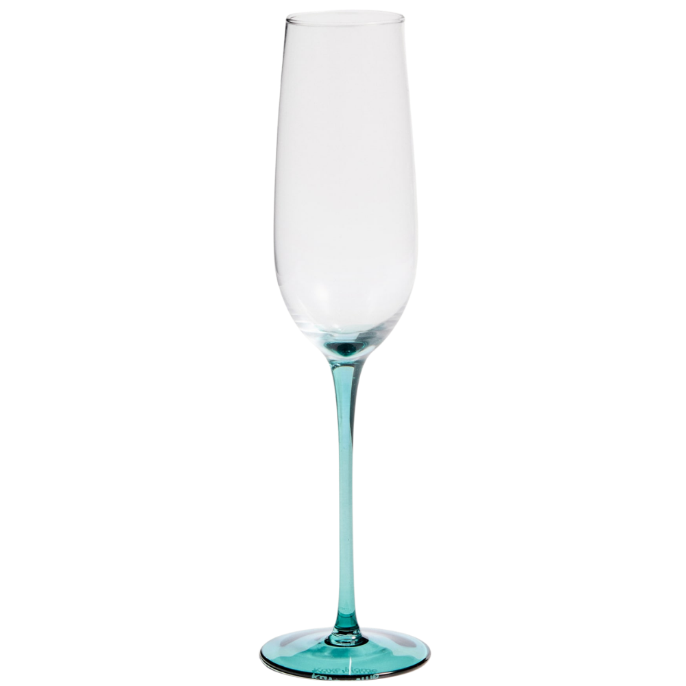 Kave Home Zelená sklenička na sekt Irides 245 ml Kave Home