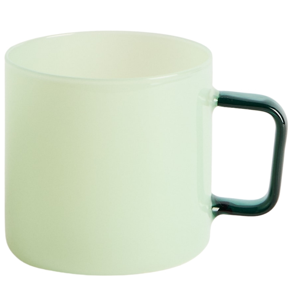 Kave Home Zelený skleněný hrnek Micla 260 ml Kave Home