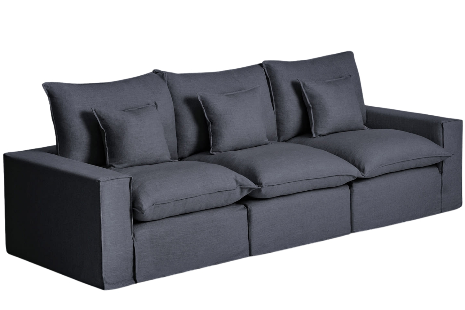 Kave Home Tmavě šedá pohovka Anarela 310 cm s odnímatelným potahem Kave Home