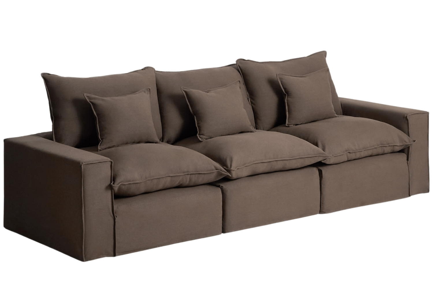 Kave Home Hnědá pohovka Anarela 310 cm s odnímatelným potahem Kave Home