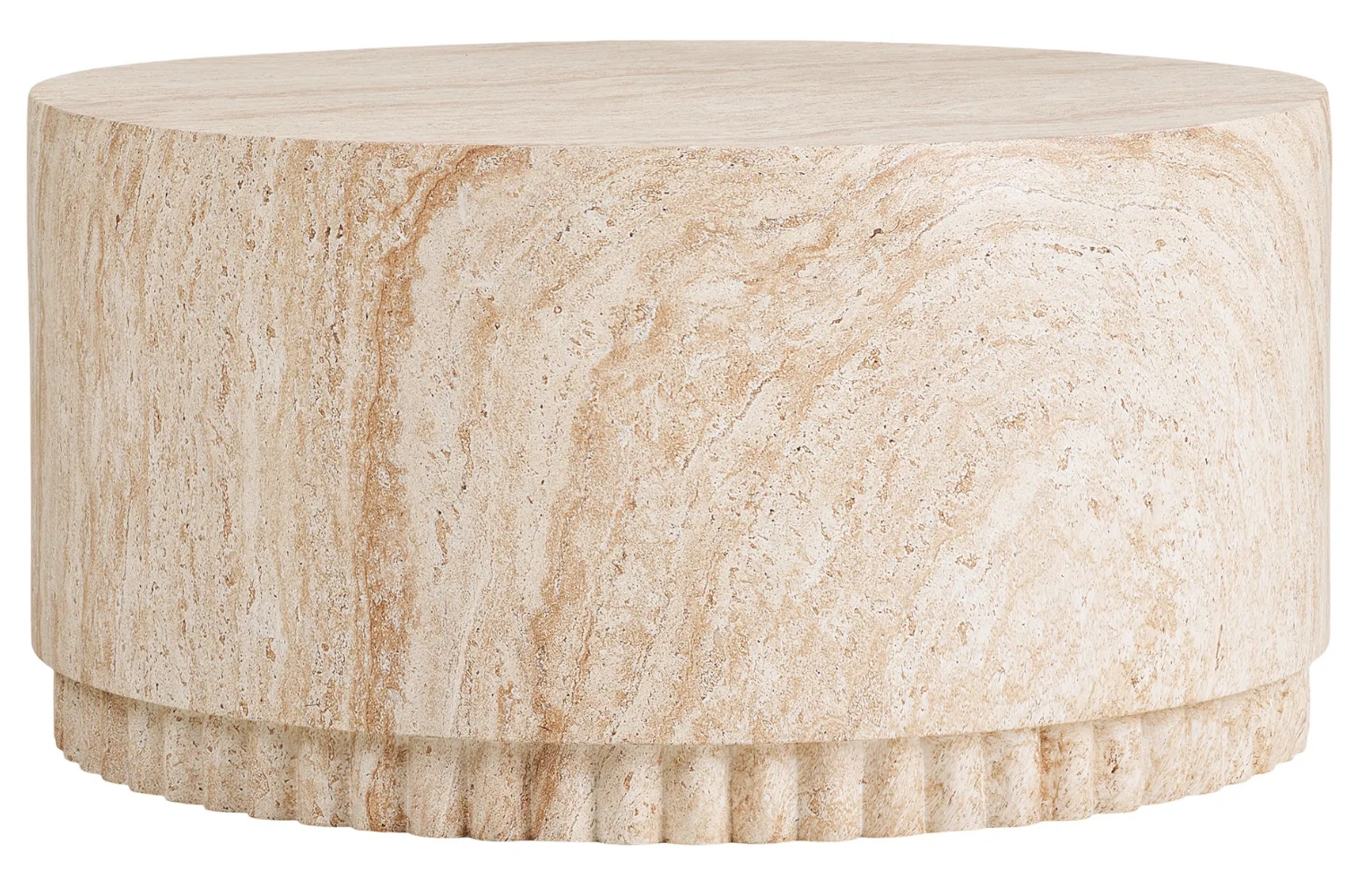 Nordic Living Béžový cementový zahradní stolek Bono ø 75 cm Nordic Living