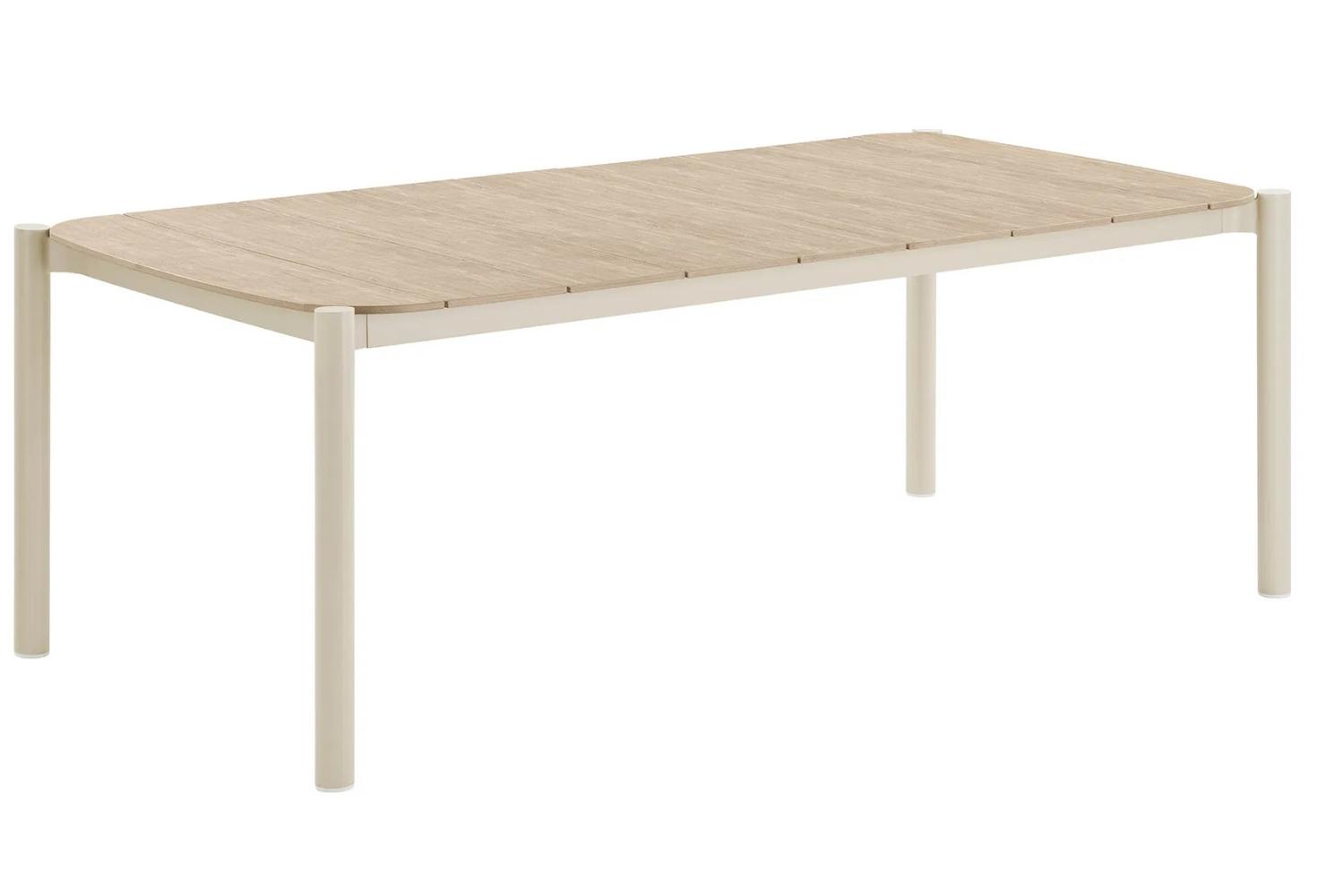 Nordic Living Béžový plastový zahradní stůl Ela 200 x 100 cm Nordic Living