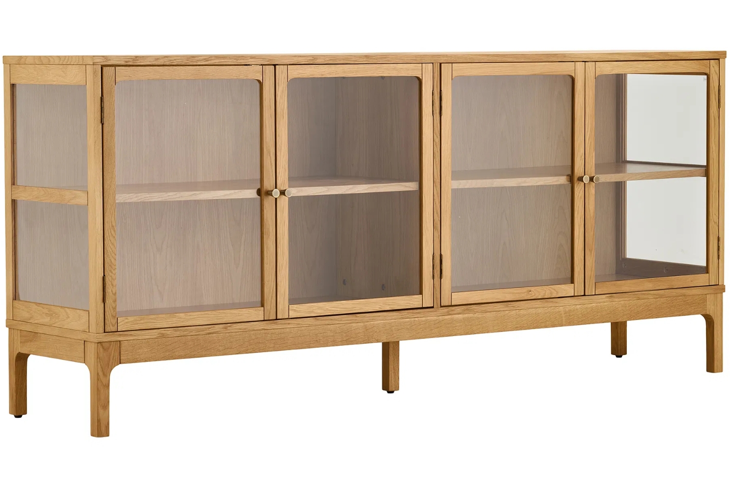 Nordic Living Dubová vitrína Zamma 80 x 180 cm Nordic Living