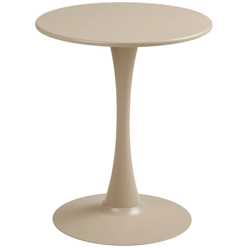 Nordic Living Béžový kovový zahradní bistro stolek Leira 60 cm Nordic Living