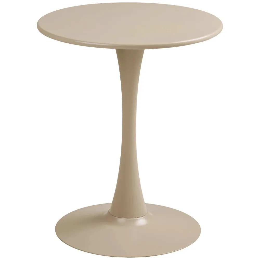 Nordic Living Béžový kovový zahradní bistro stolek Leira 60 cm