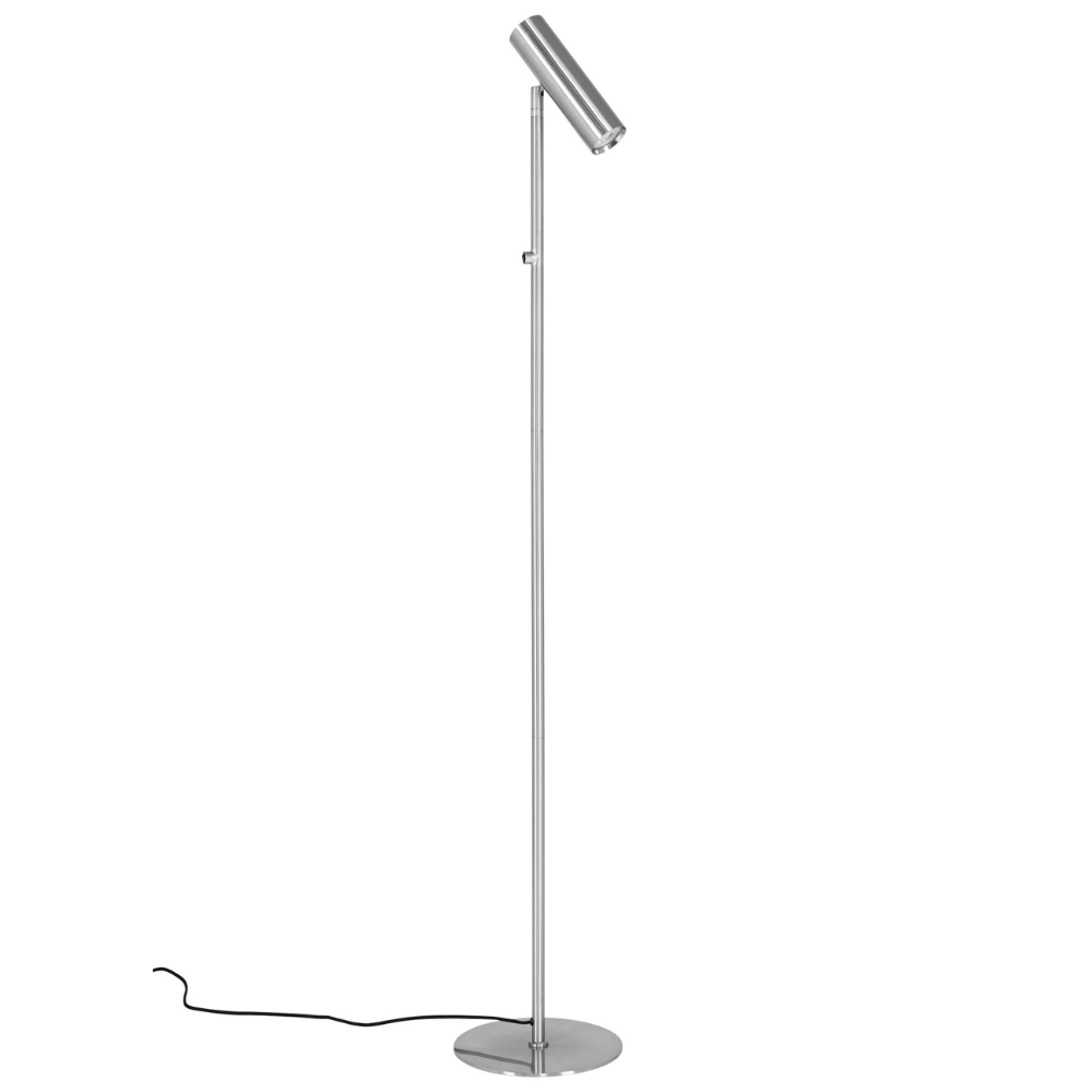 Nordic Living Stříbrná kovová stojací lampa Aris 150 cm Nordic Living