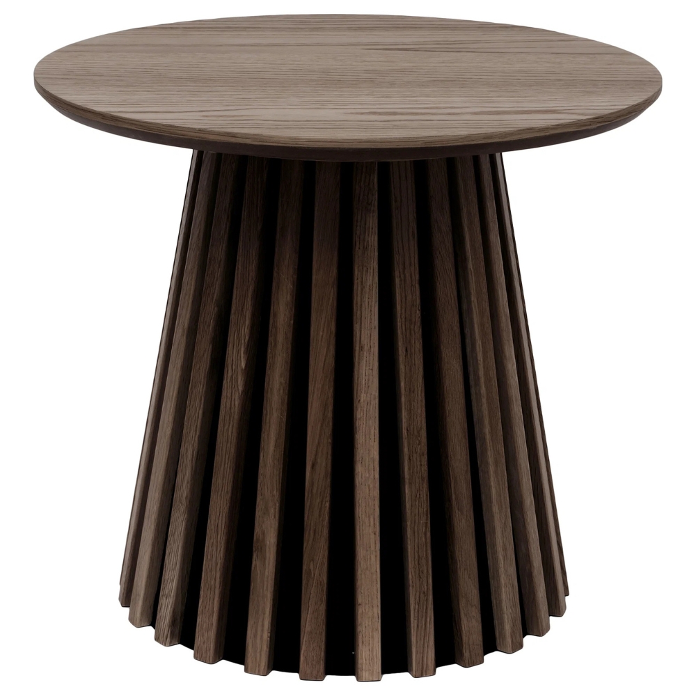 Nordic Living Tmavý dubový odkládací stolek Osaka 50 cm Nordic Living