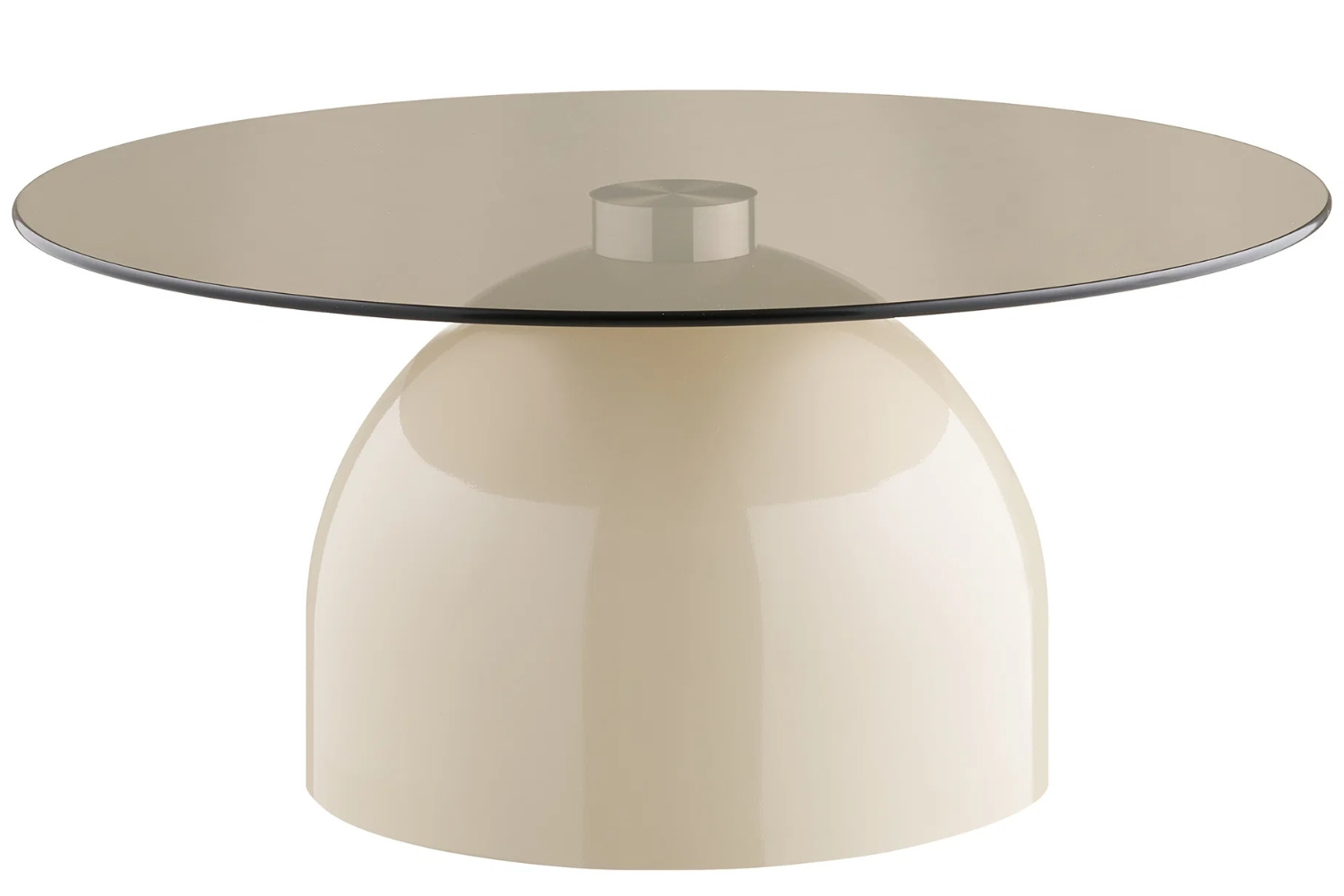 Nordic Living Béžový skleněný konferenční stolek Avello 70 cm Nordic Living