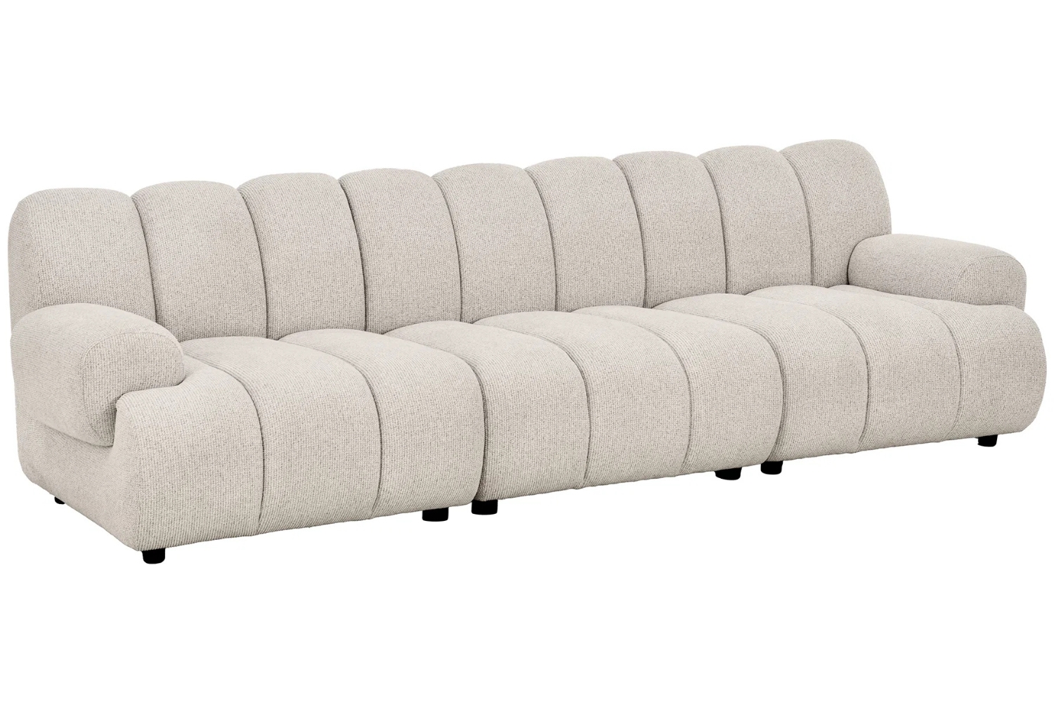 Nordic Living Béžová trojmístná modulární pohovka Aza 275 cm Nordic Living