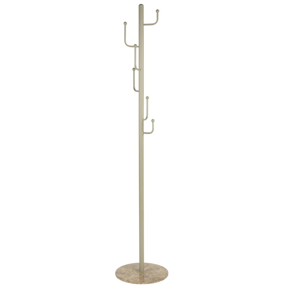 Housecraft Living Béžový kovový stojací věšák Baz 178 cm s mramorovou podstavou Housecraft Living