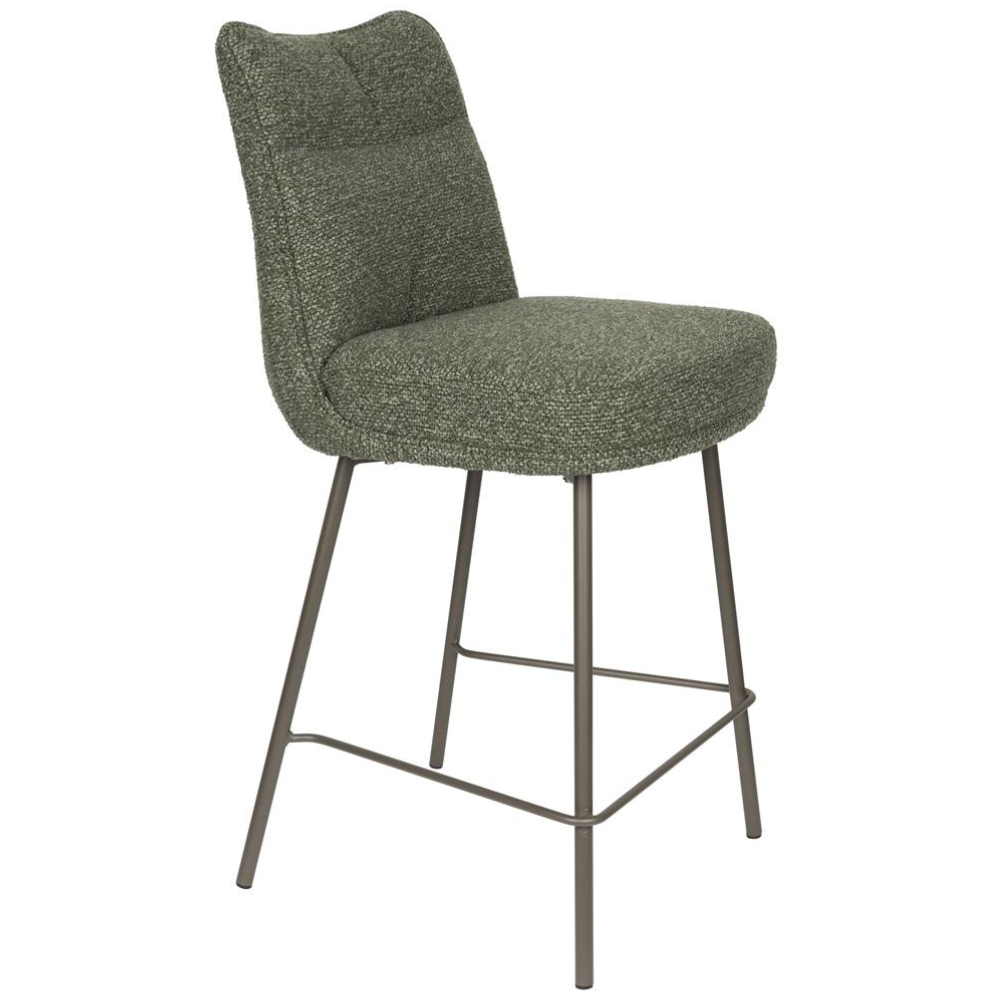 Housecraft Living Zelená čalouněná barová židle Jacques 65 cm Housecraft Living