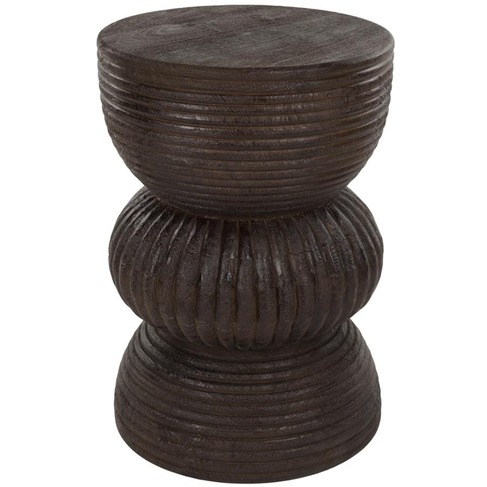 Housecraft Living Hnědý dřevěný odkládací stolek Santo ø 30 cm Housecraft Living