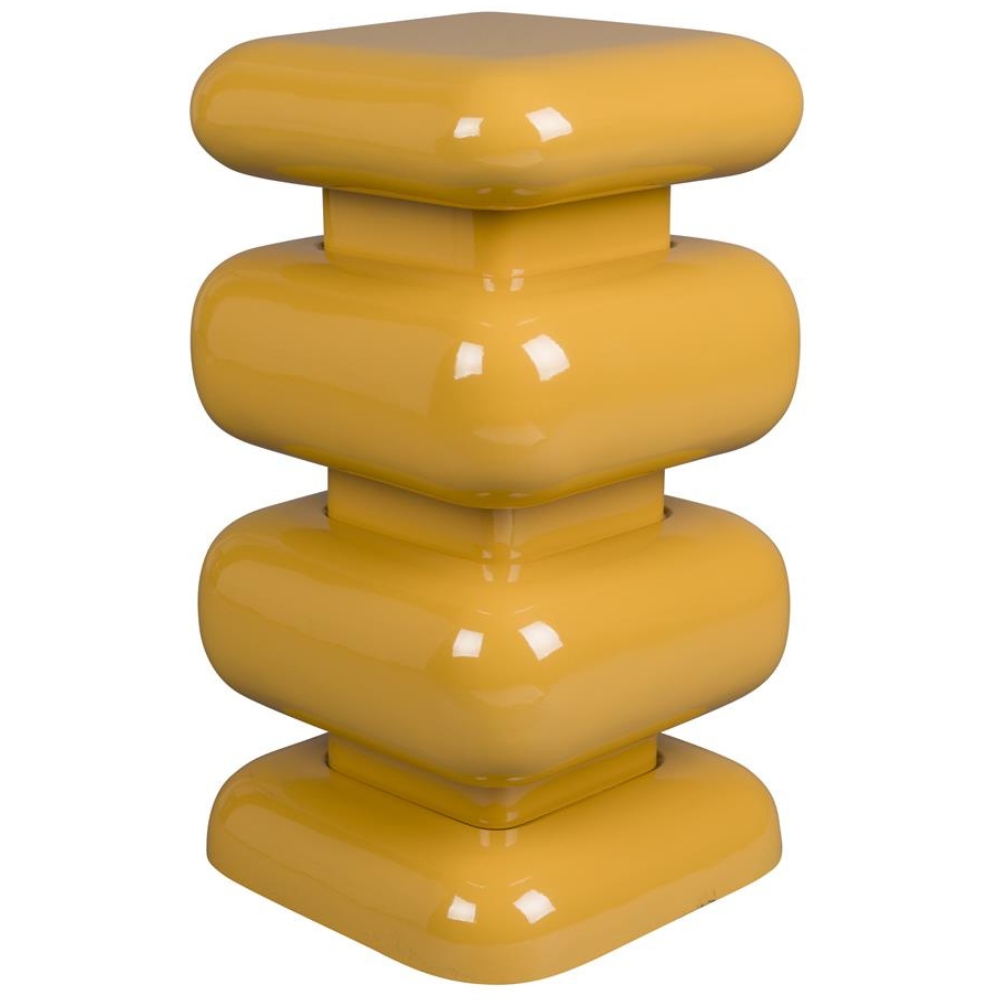 Dutchbone Žlutý kovový odkládací stolek STUBBY 49 cm Dutchbone